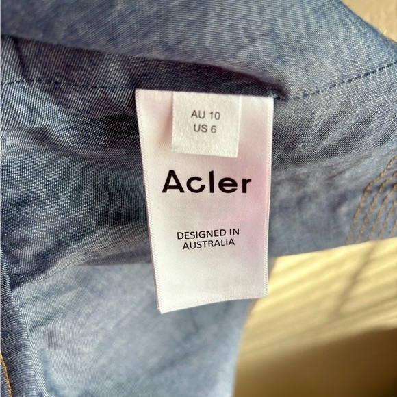 Acler Denim Ruffled Mini Skirt Size 8 - Picture 7 of 7